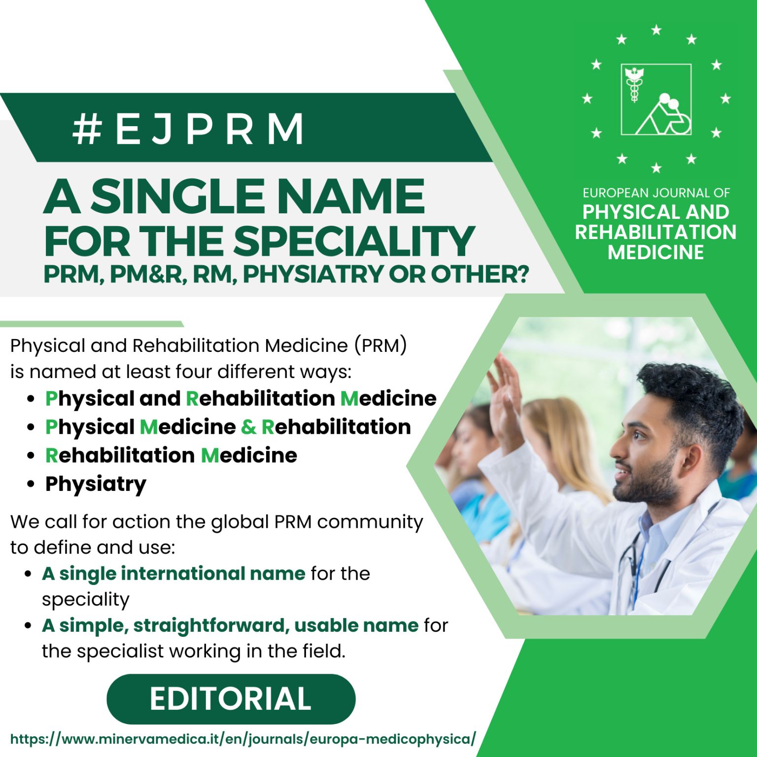 EJPRM Editorial - A call for a single international name for the speciality and the specialist